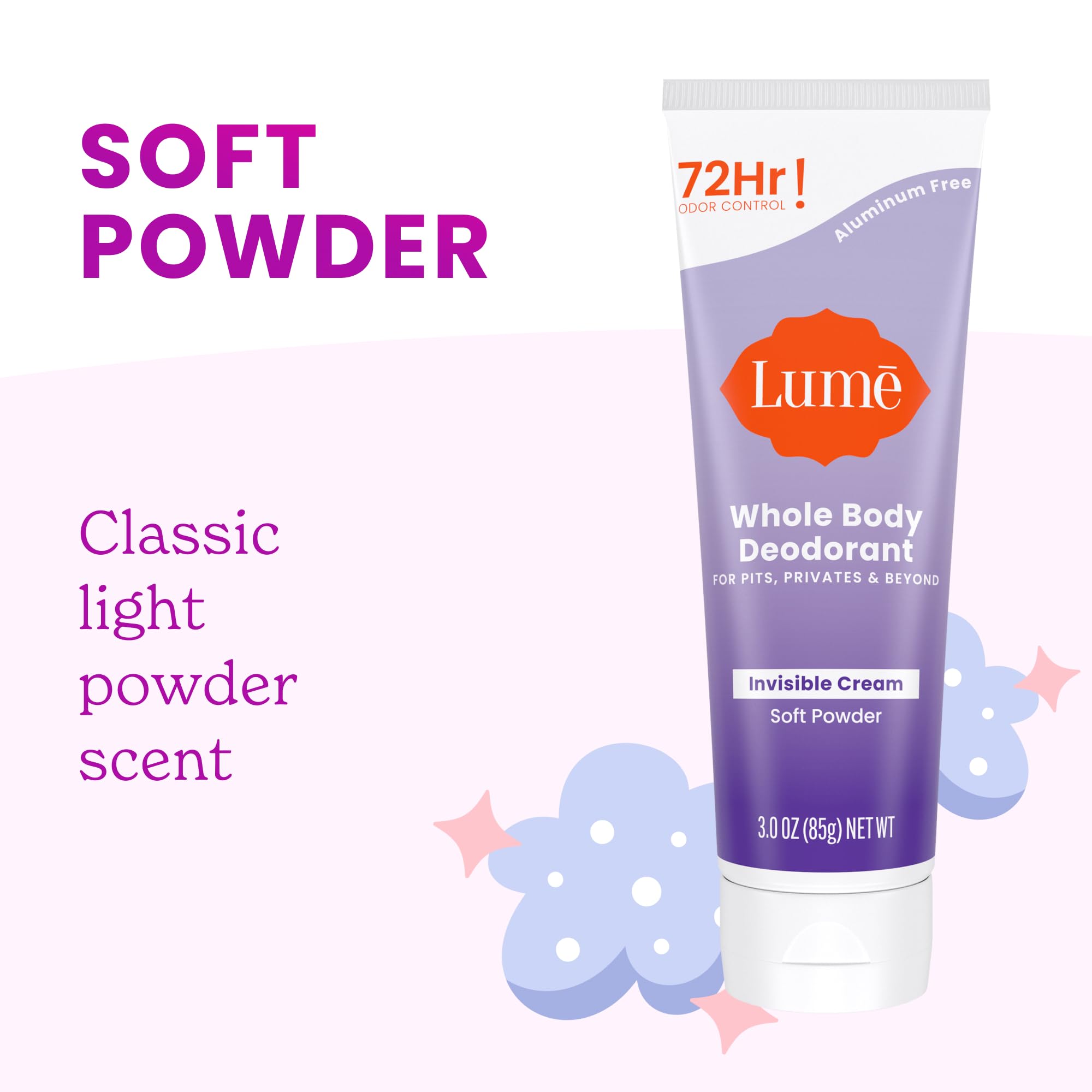 Lume Toasted Coconut scent close-up illustrates pleasant fragrance and long-lasting effect.