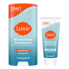 Lume tube mini application demonstrates portable odor control for on-the-go use.
