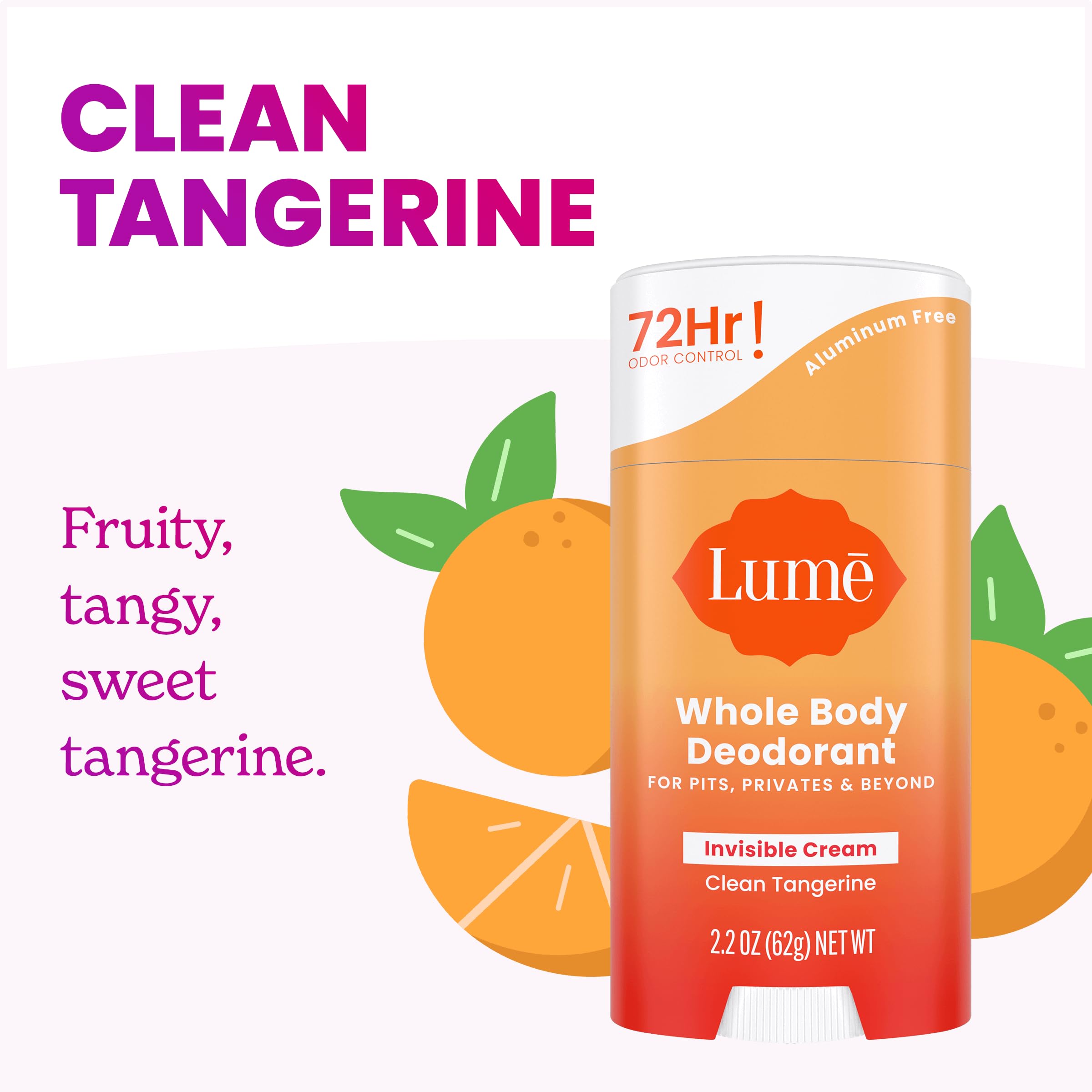 Lume underarm area being treated with deodorant.