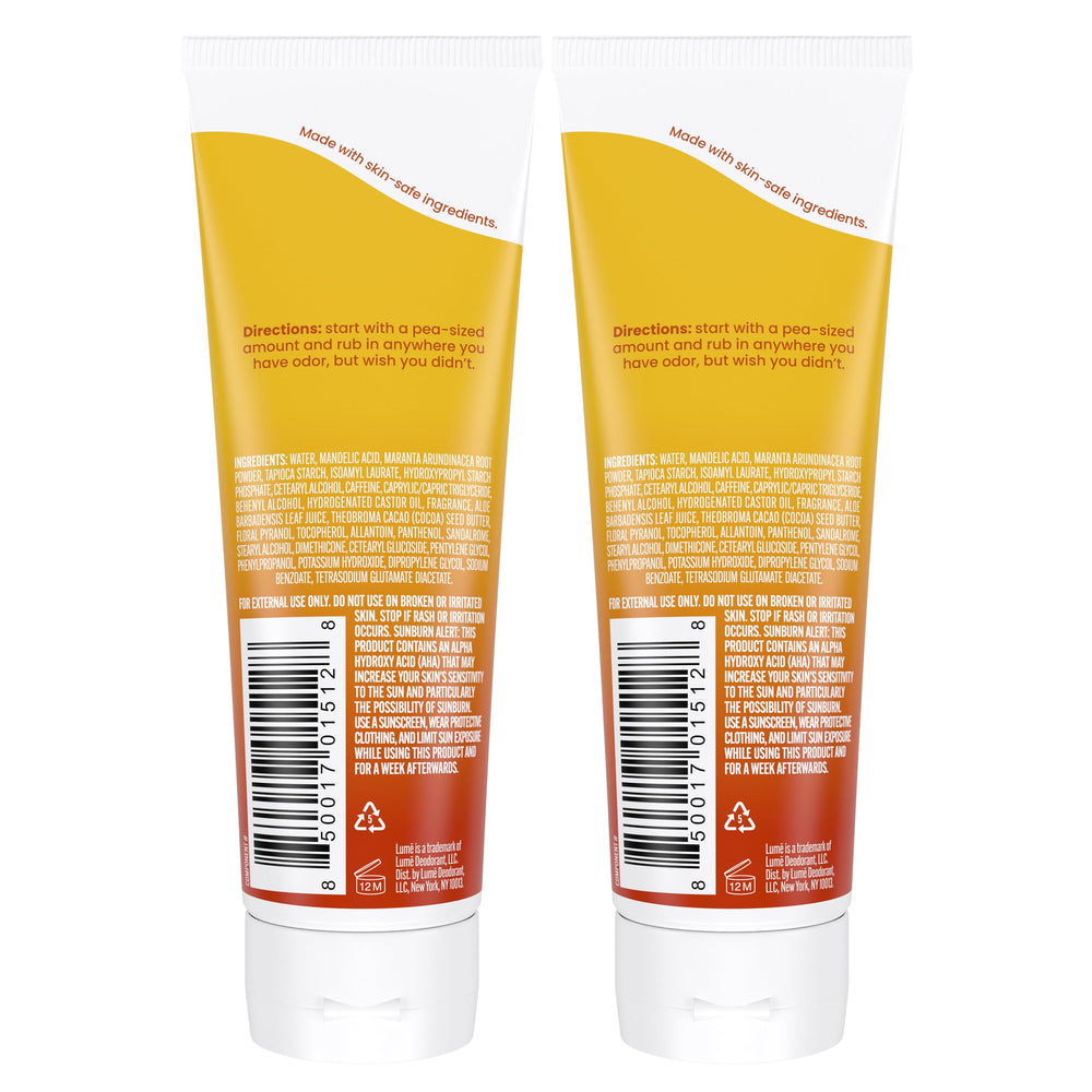 Lume 2 pack packaging emphasizing value and convenient reuse