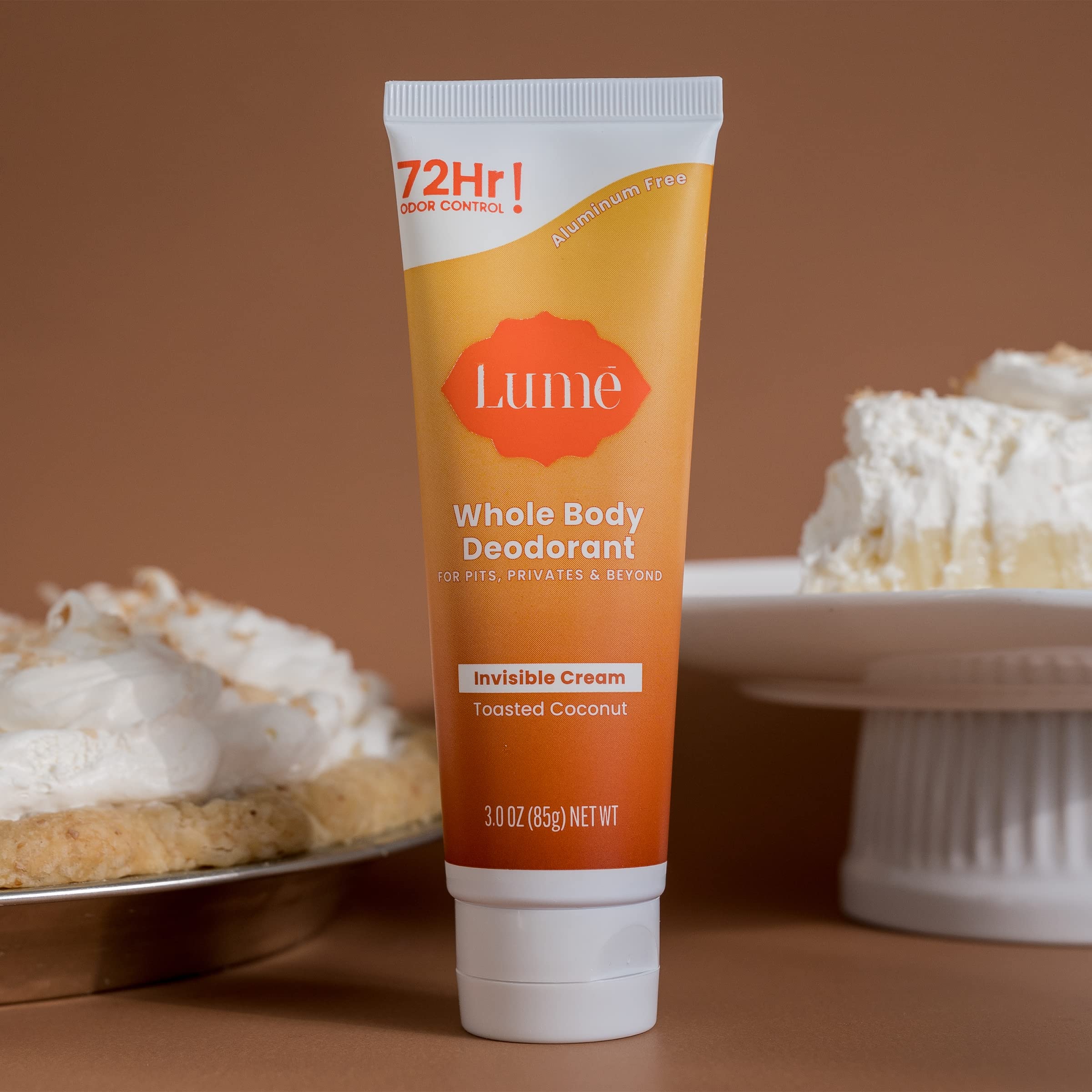 Lume Whole Body Deodorant 3-ounce tube packaging—portable, travel-friendly deodorant solution.
