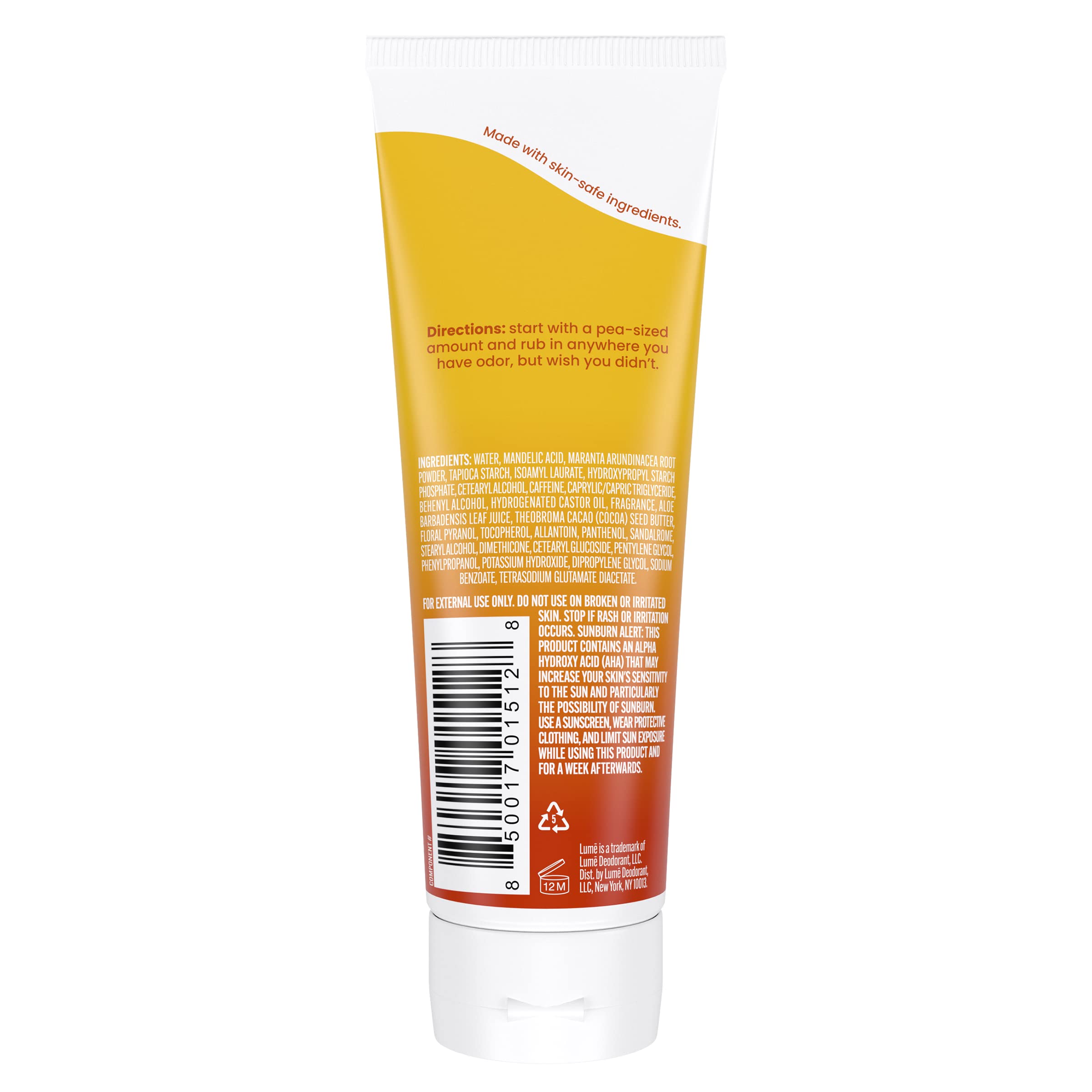 Lume Whole Body Deodorant 72-hour odor control—long-lasting confidence in daily activities.