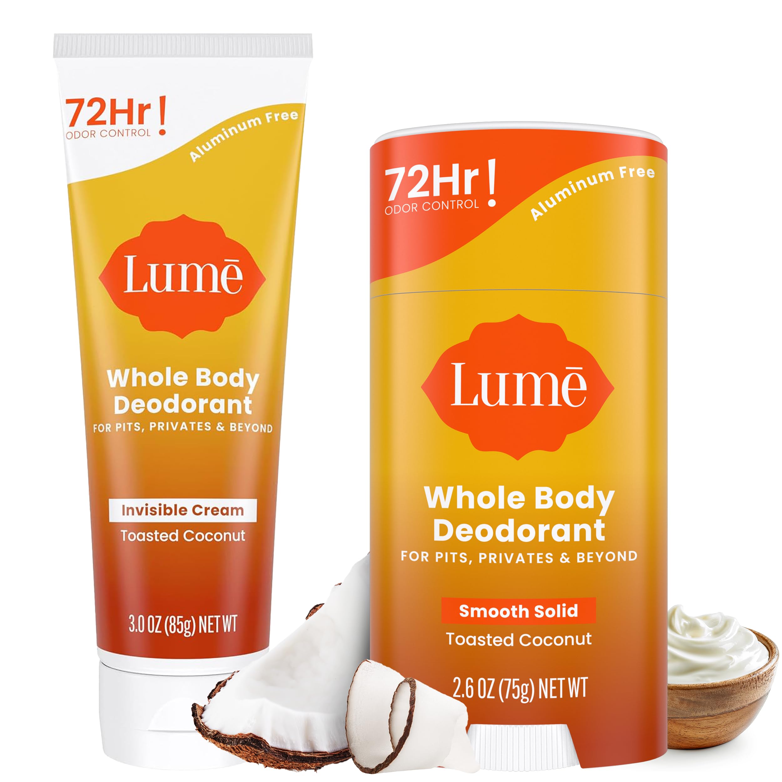 Lume cream-tube application illustrates all-day odor control
