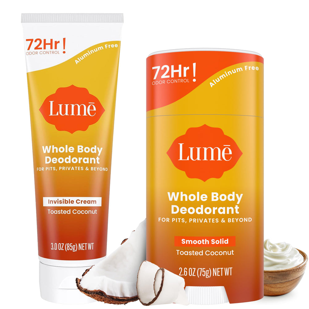 Lume cream-tube application illustrates all-day odor control