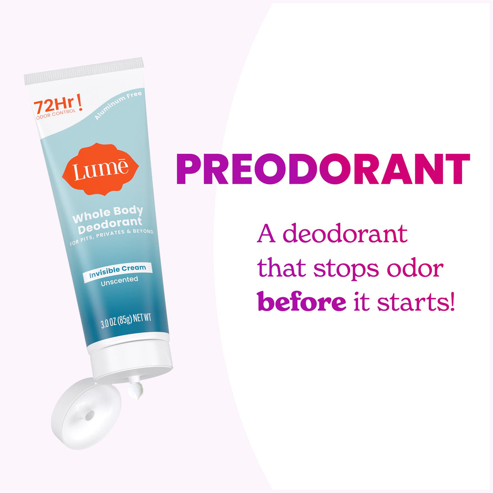 Lume invisible-cream-tube-3oz-size shows travel-friendly packaging for everyday carry