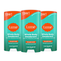 Lume minted cucumber smooth solid stick for all-day odor control without aluminum