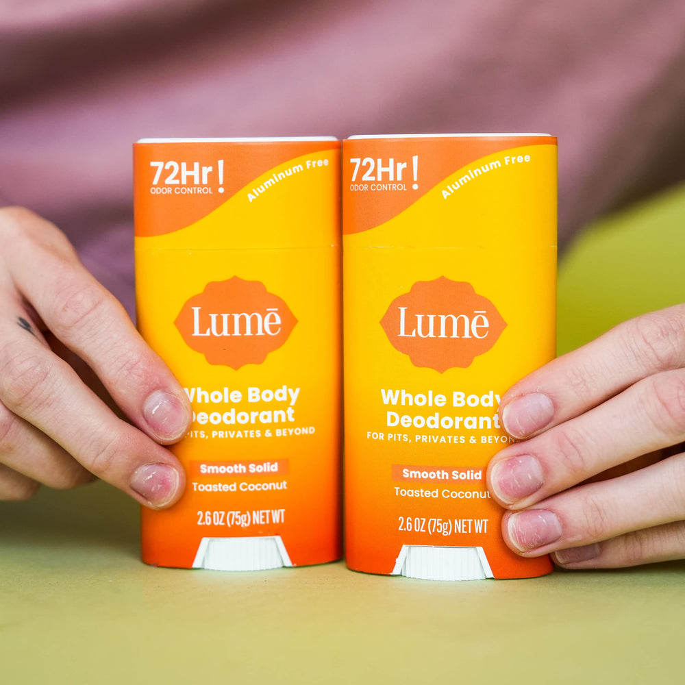 Lume underarm application demonstrating discreet, long-lasting odor control.