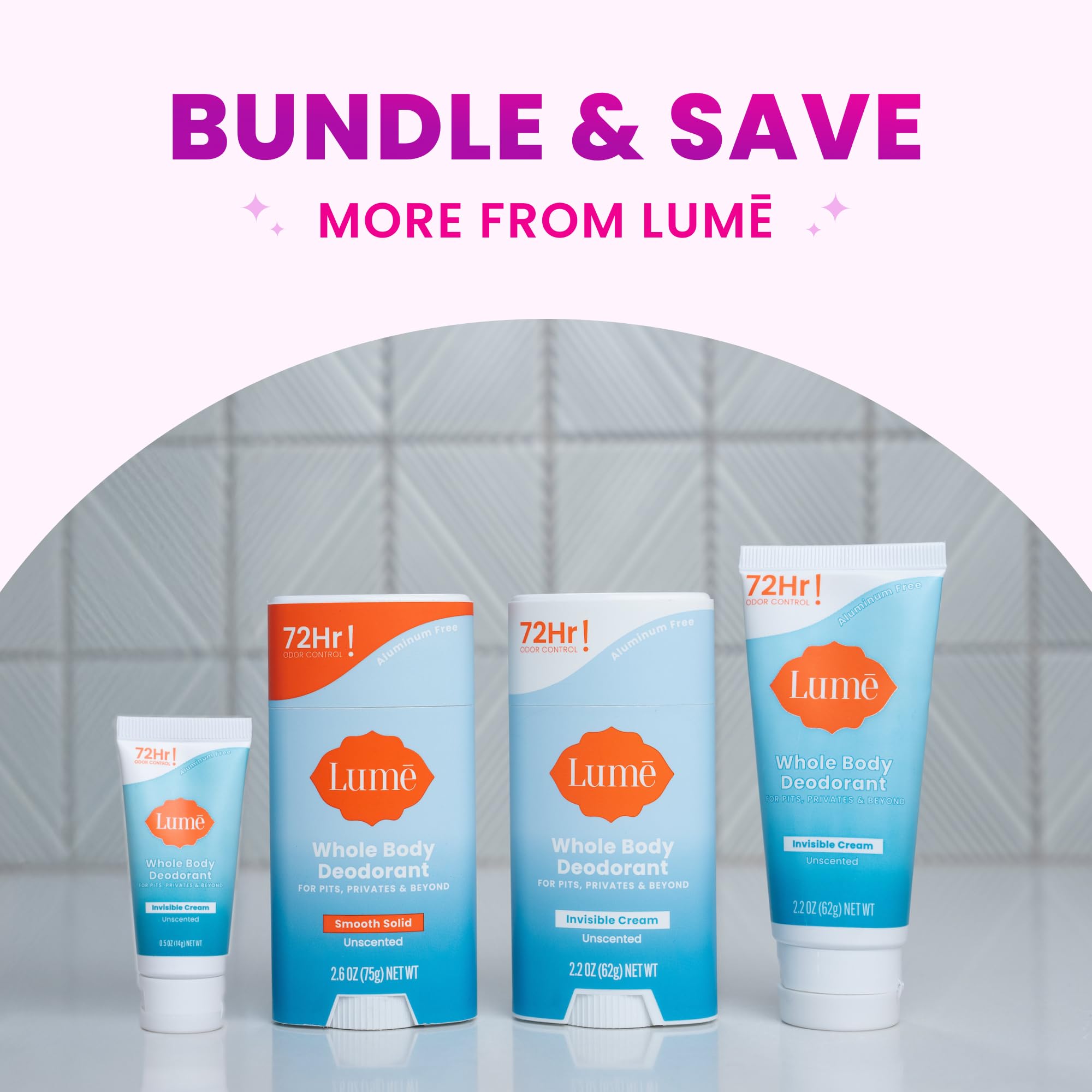 Lume Whole Body Deodorant travel-friendly-cap demonstrates convenient travel-ready packaging.