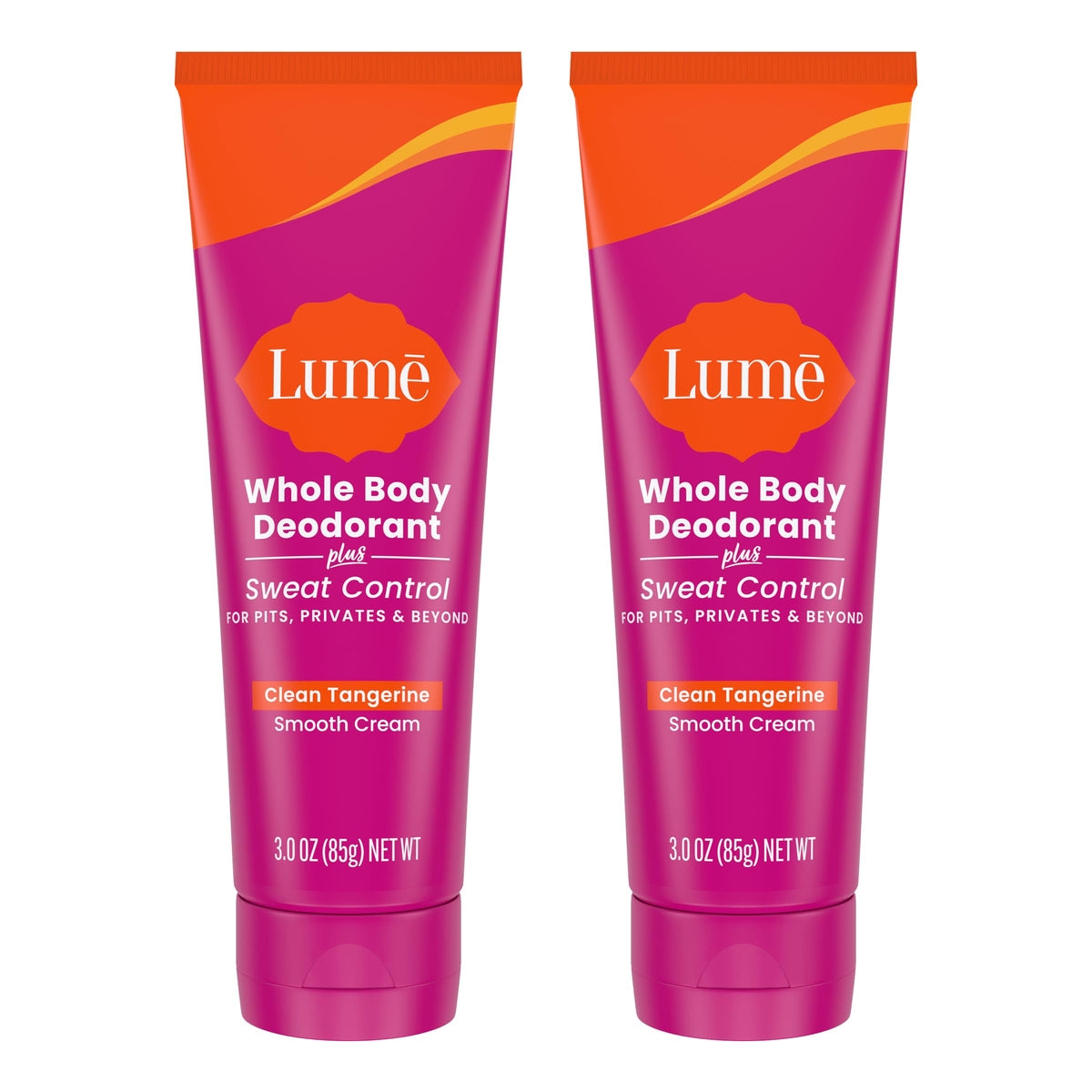Lume whole body deodorant tube front view for long-lasting odor control
