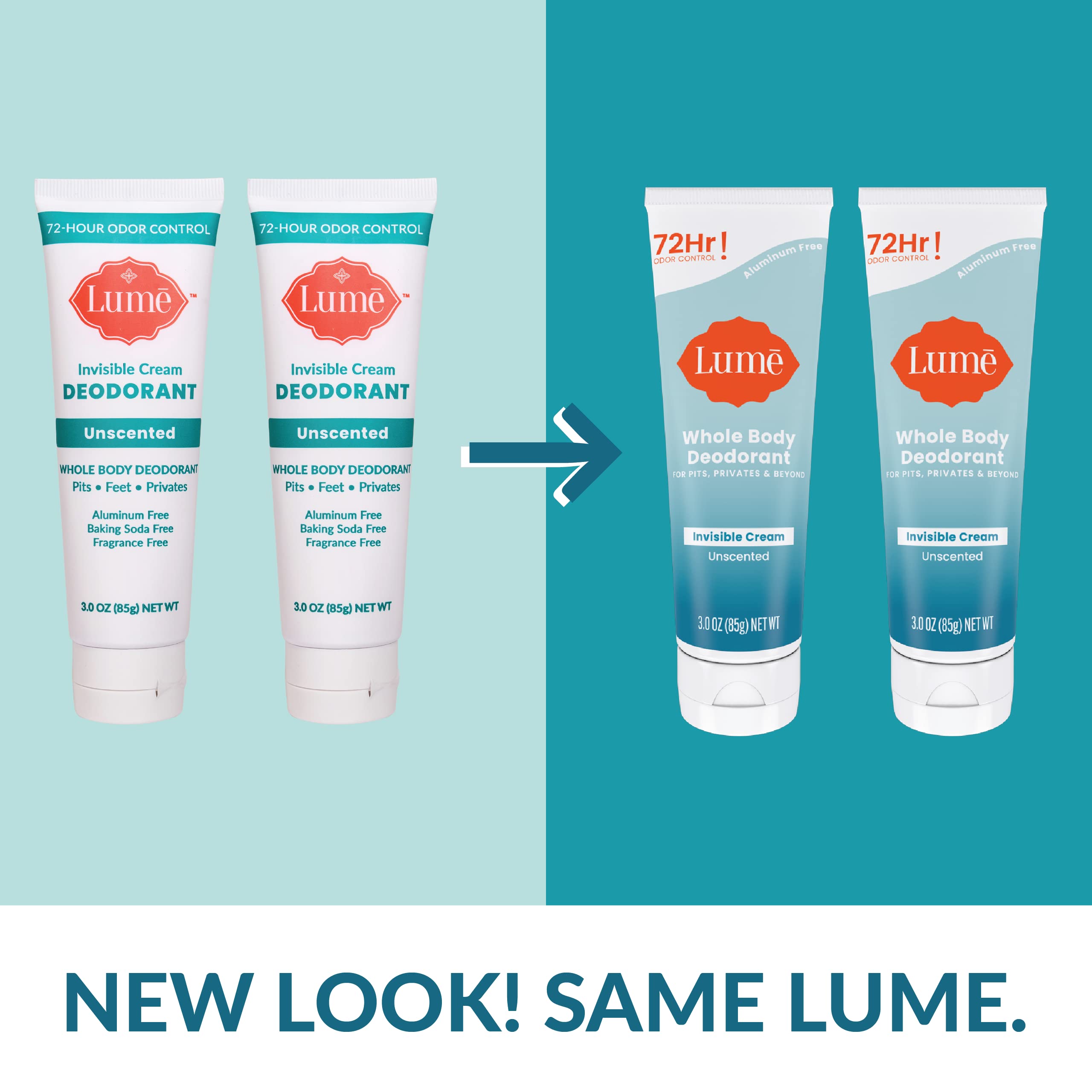 Lume unscented cap-off shot highlights easy dispensing