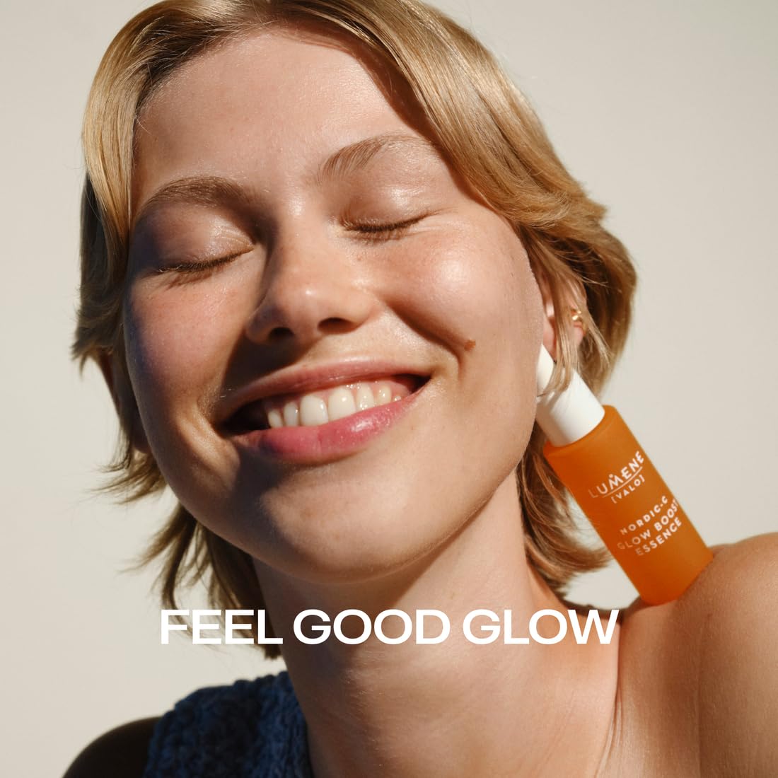 Lumene Nordic-C Valo Glow Boost Serum glow effect on the skin