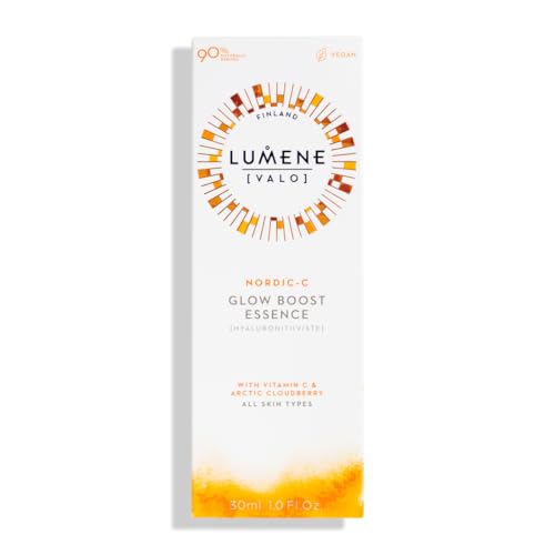 Lumene Nordic-C Valo Glow Boost Serum pump for easy targeted application
