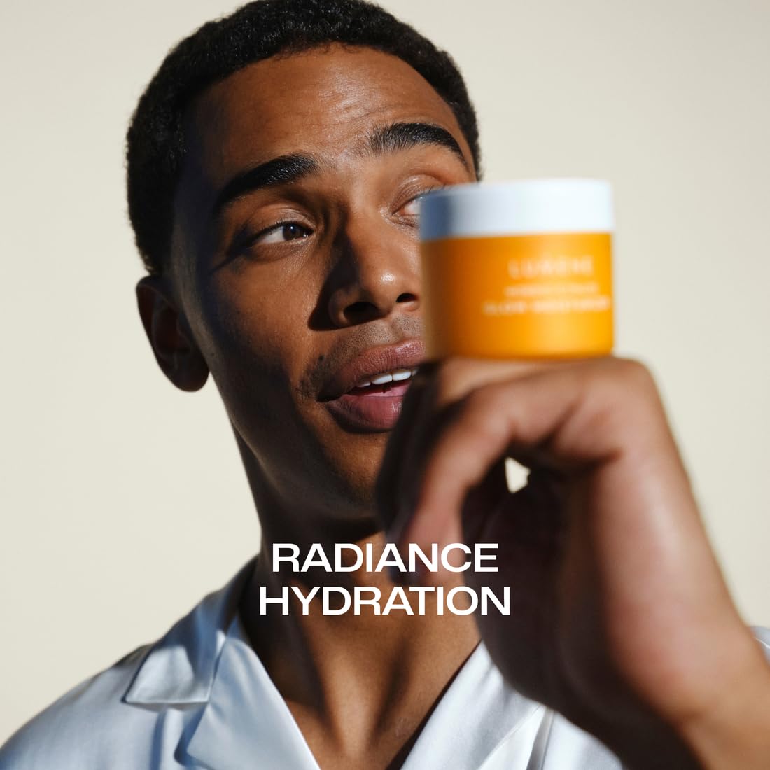 Lumene Nordic-C Valo Glow Moisturizer massaged onto skin reveals even texture and glow.