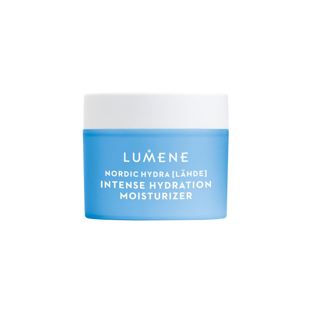 Lumene Nordic Hydra Lahde jar closeup showing creamy texture for daily hydration