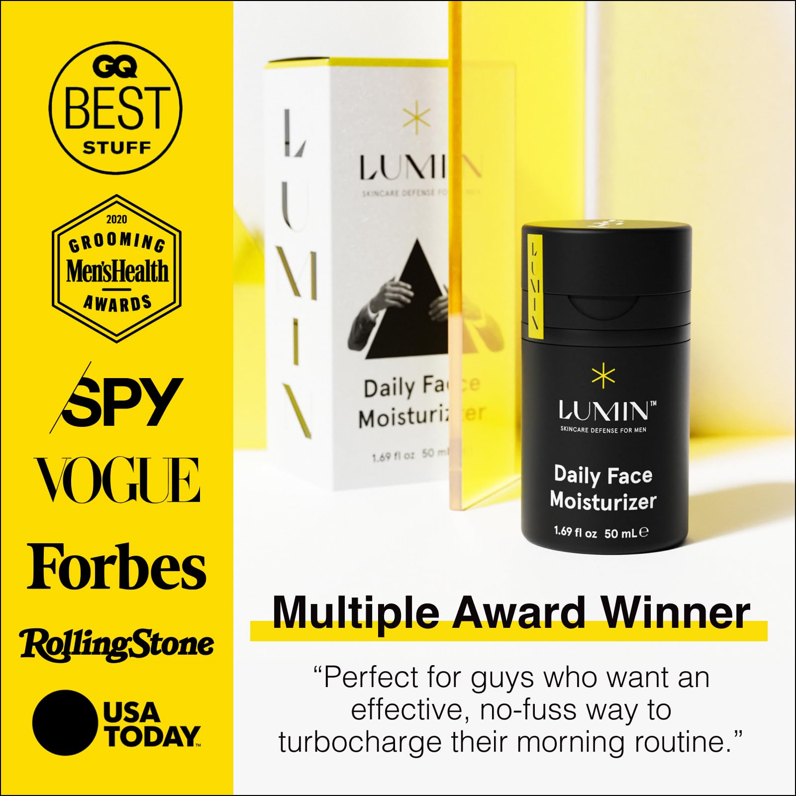 Lumin Daily Face Moisturizer close-up texture reveals smooth finish from niacinamide.