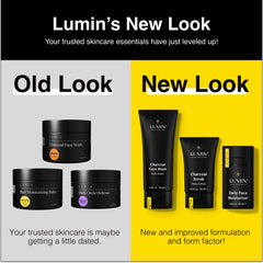 Lumin Daily Face Moisturizer texture close-up highlights smooth, non-greasy feel for normal skin.