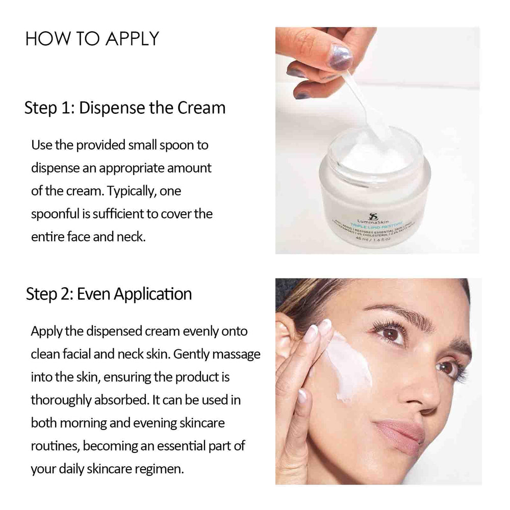 LuminaSkin Triple Lipid Peptide placed on vanity suggests daily routine use.