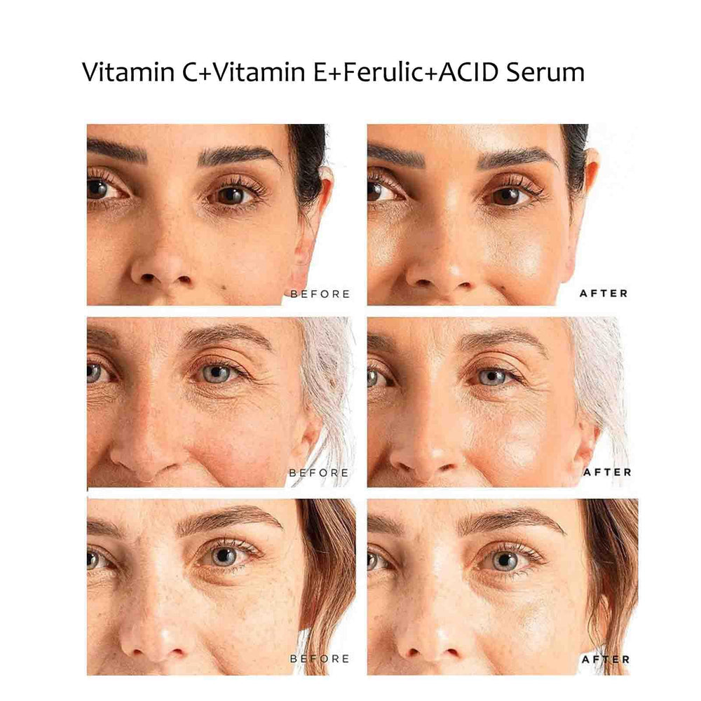 LuminaSkin Vitamin C Serum radiant skin result visual suggests improved glow.