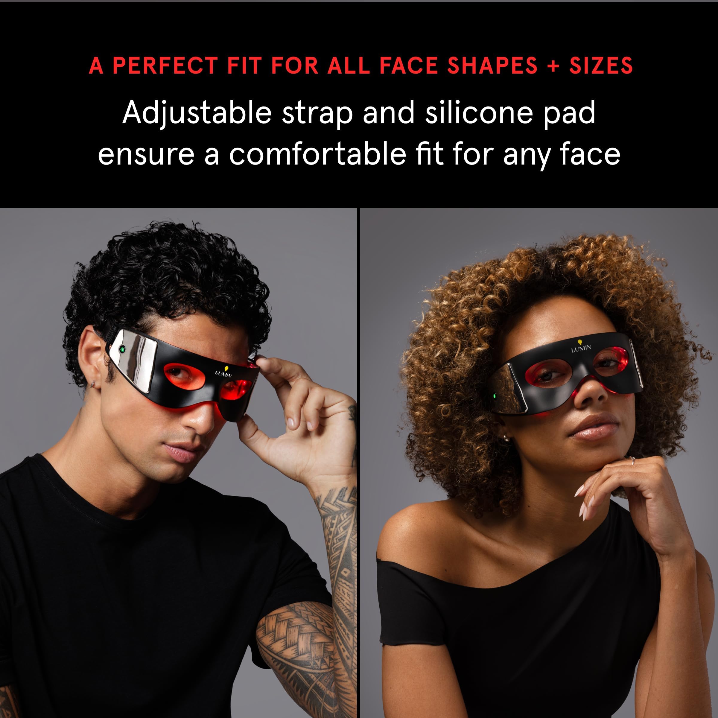 Luminator LED Eye Mask amber LEDs detail highlights targeted light elements