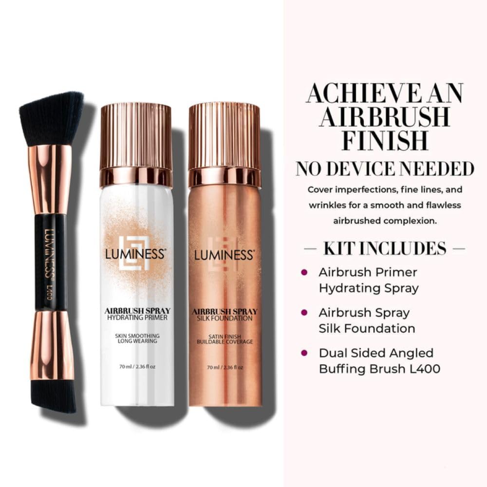 LUMINESS dual-sided angled buffing brush L400 enables precise blending.
