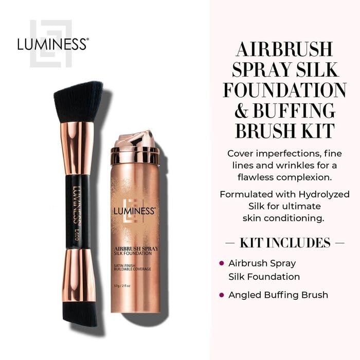 LUMINESS Light Medium foundation shade swatch for color accuracy.