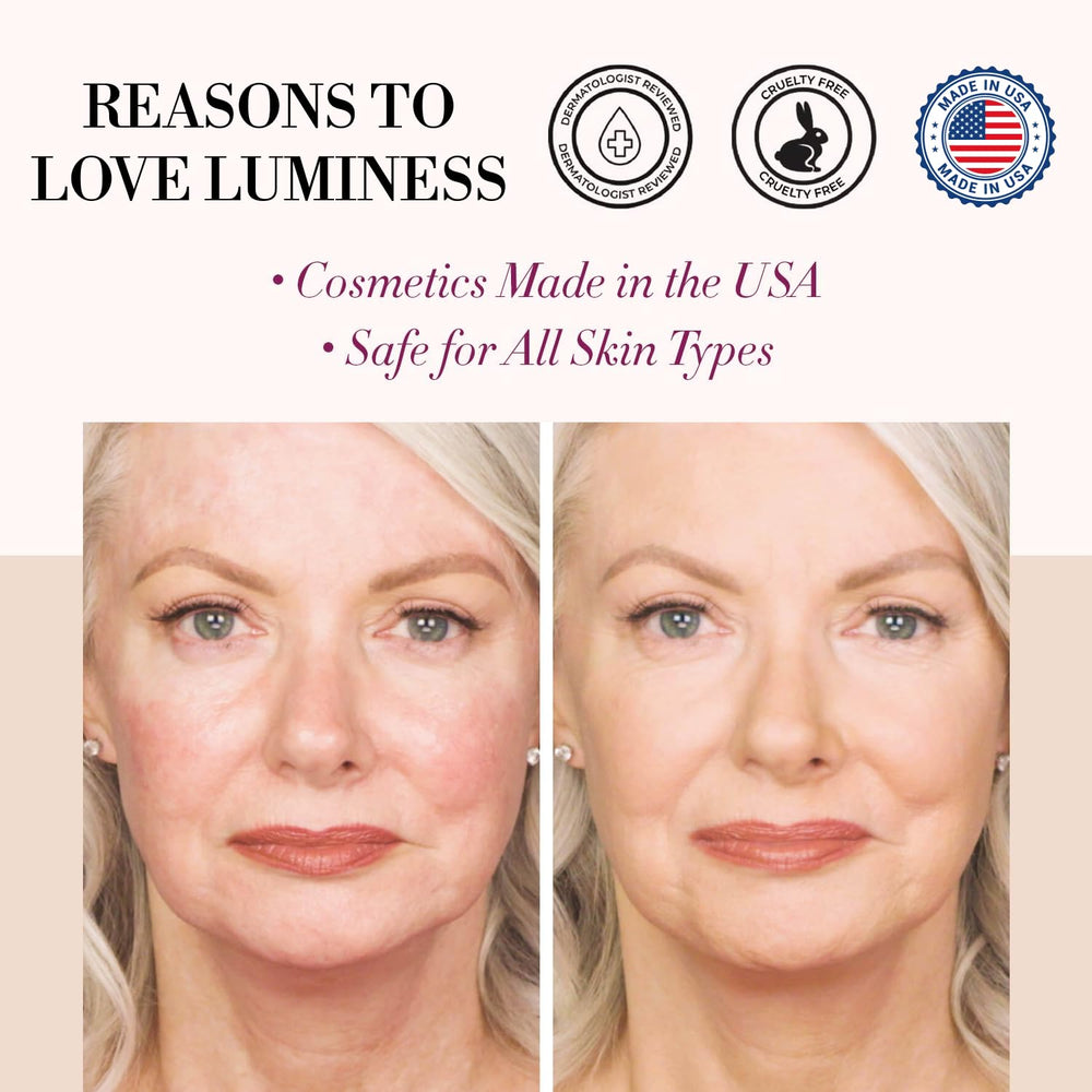 LUMINESS Rose Calendula and Blue Algae ingredients promise nourishing skincare-infused coverage