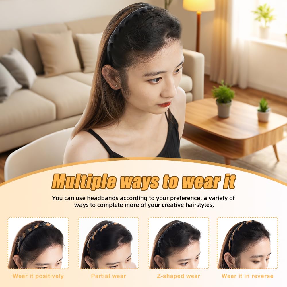 Lumitrail black and brown headbands for women's hair accessories