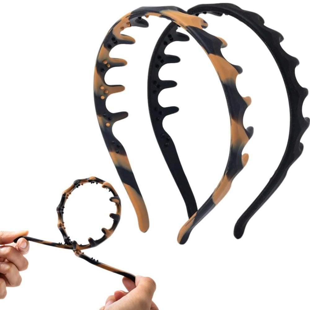 Lumitrail silicone comb headband with teeth for secure grip during workouts