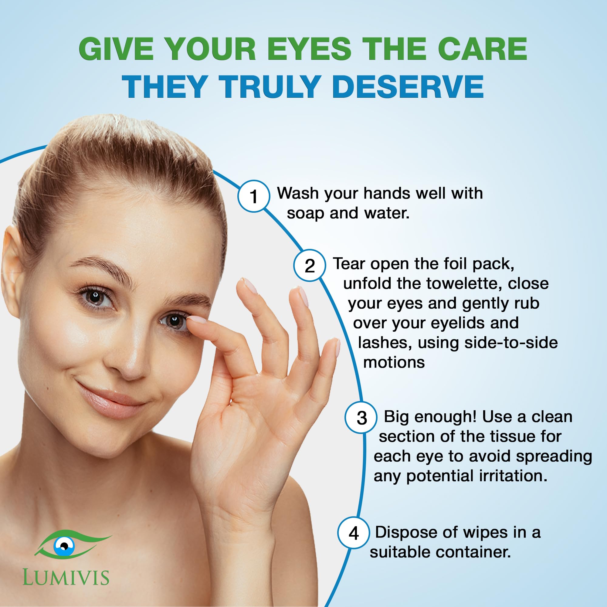 Lumivis: contiene arbol de te, coco y aloe para cuidado calmante.