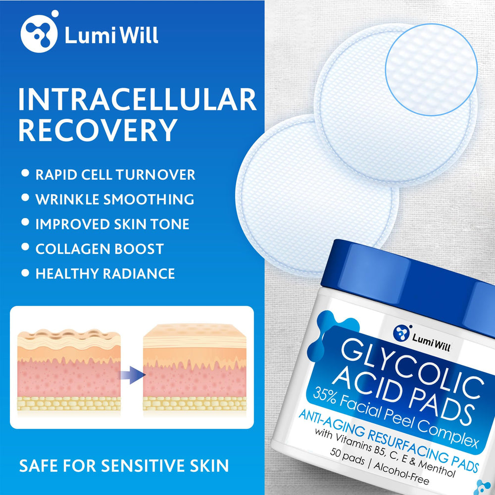 LUMI WILL pad with witch hazel and calendula to calm and refine pores