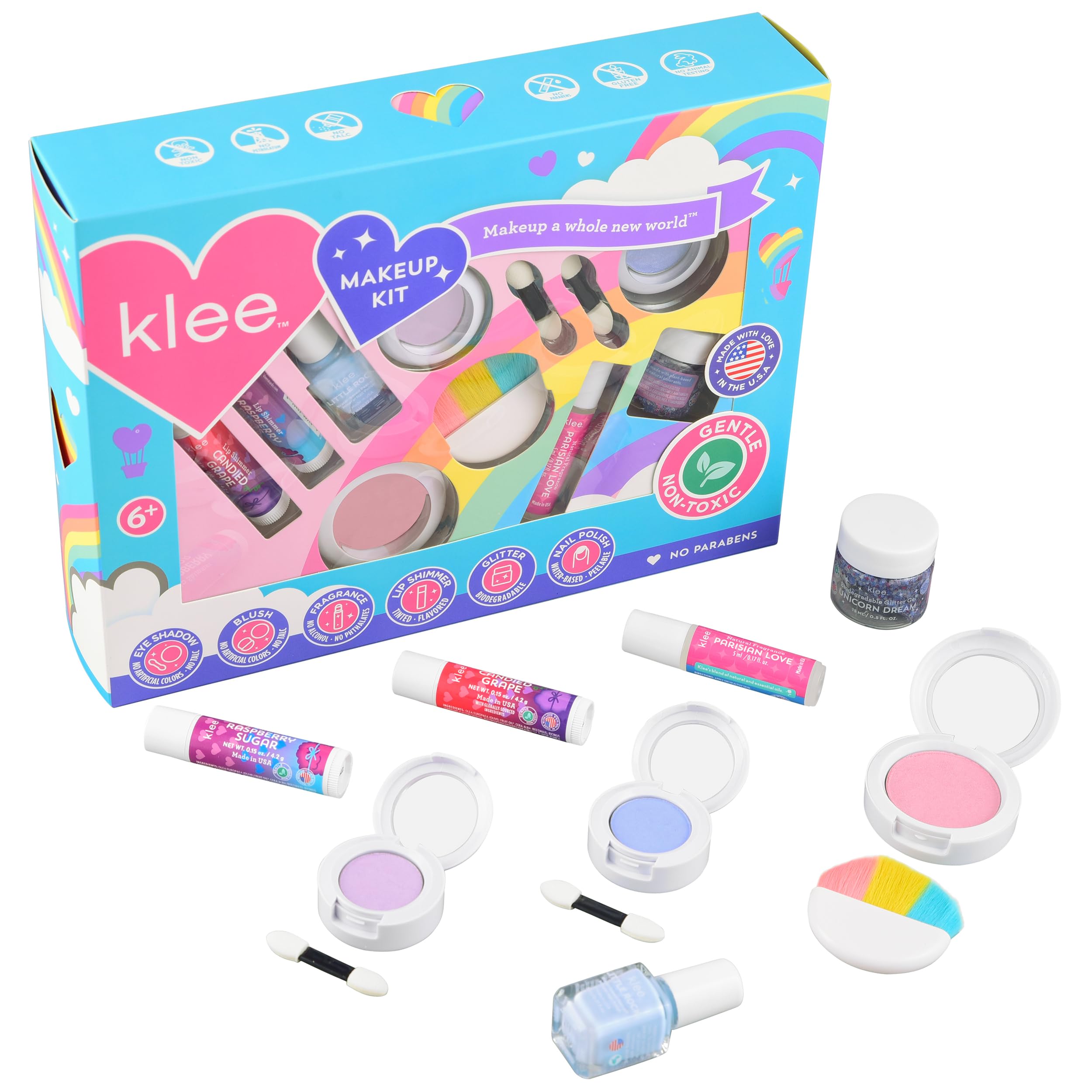 Luna Star Klee Rainier Blossom eye shadow close-up shows soft purple shade for sensitive skin
