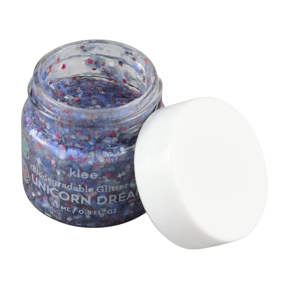 Luna Star Klee Unicorn Dream glitter gel displays plant-based, biodegradable sparkle