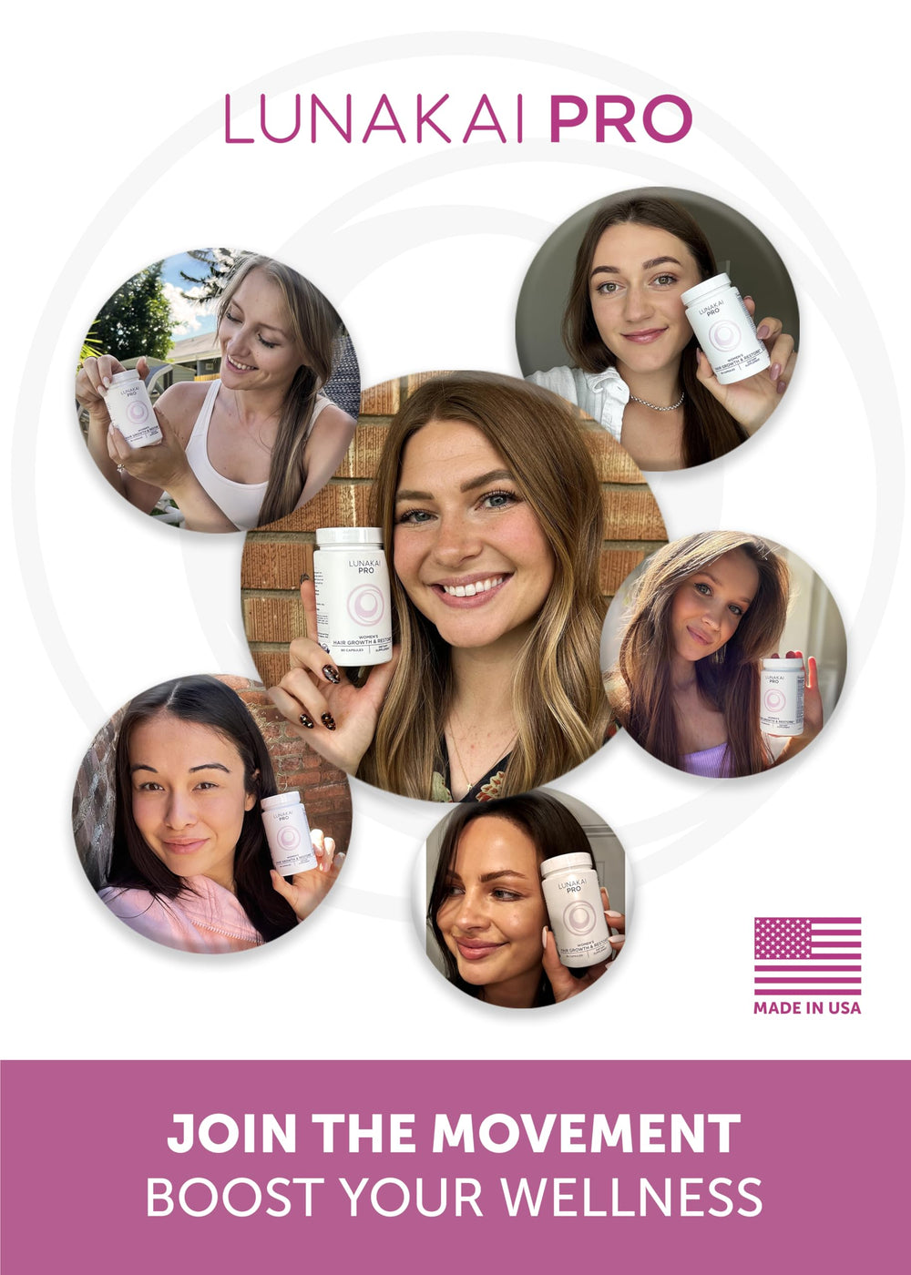 Lunakai PRO tablet-pack presents a complete daily routine for hair, skin, and nails