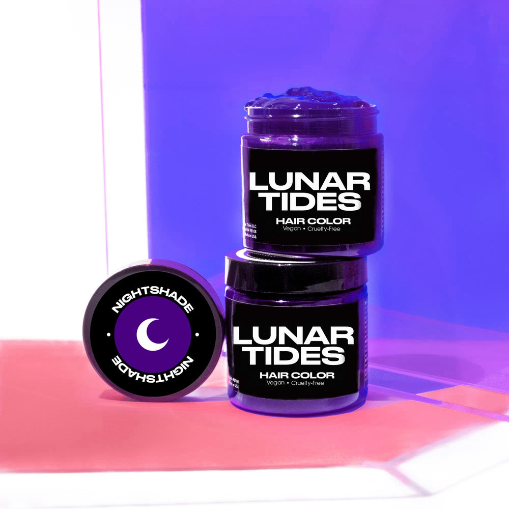 Lunar Tides mixed color palette shades reveal potential for creative, personalized violet-rich looks.