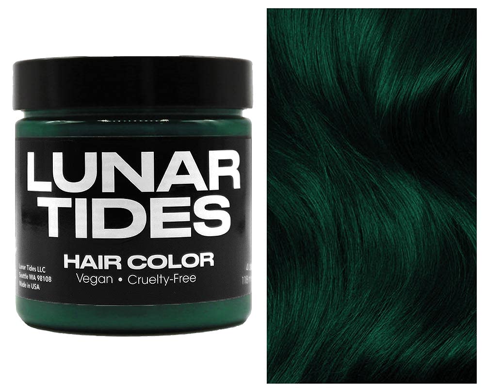 Lunar Tides juniper green bottle ready for at-home color application.