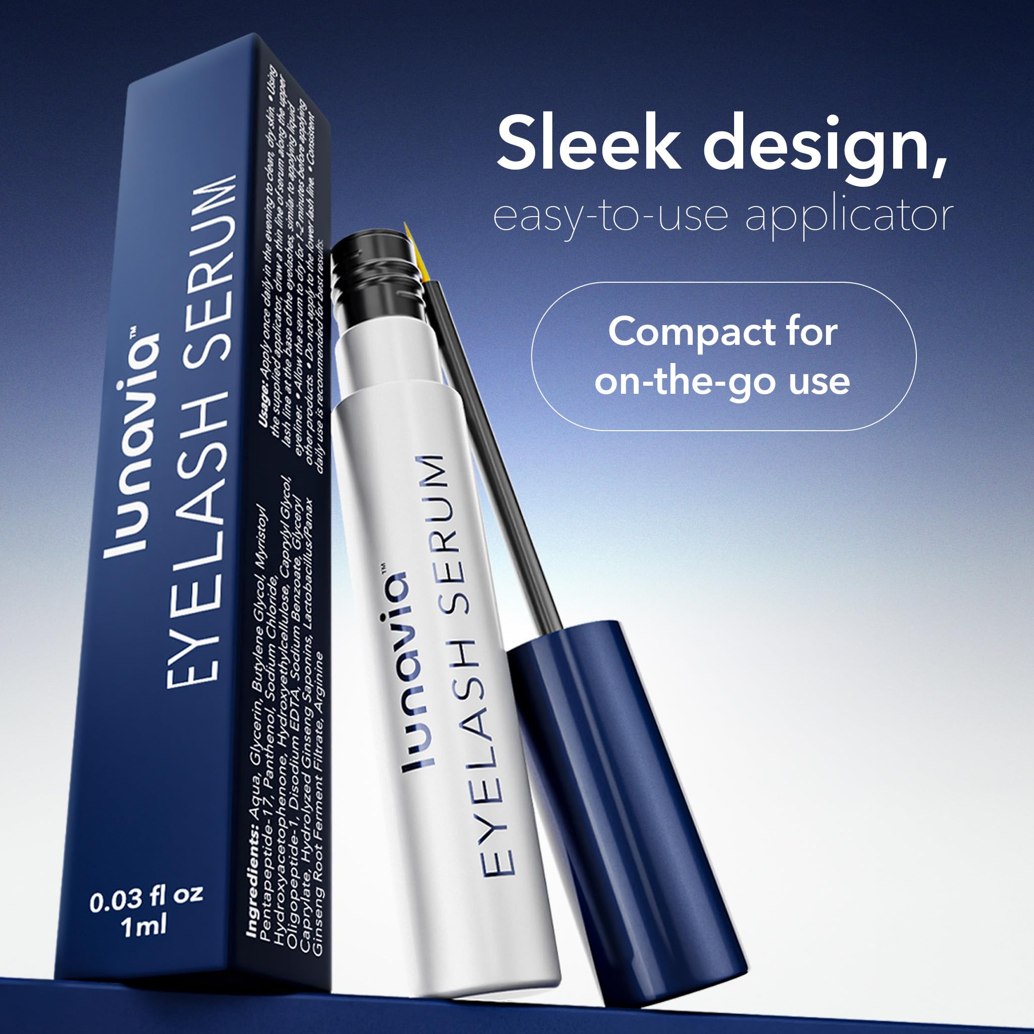 Lunavia Eyelash Serum gentle formula addressing everyday lash conditioning.