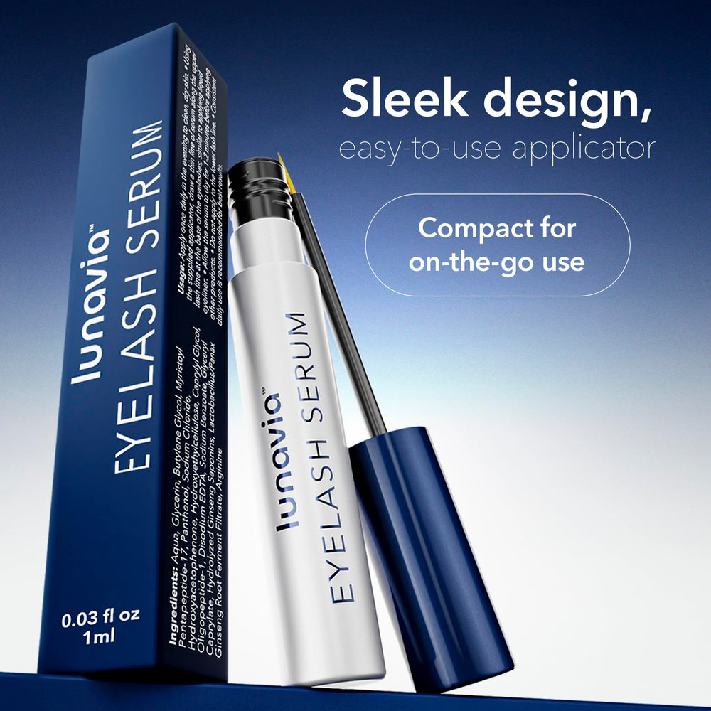 Lunavia Eyelash Serum gentle formula addressing everyday lash conditioning.
