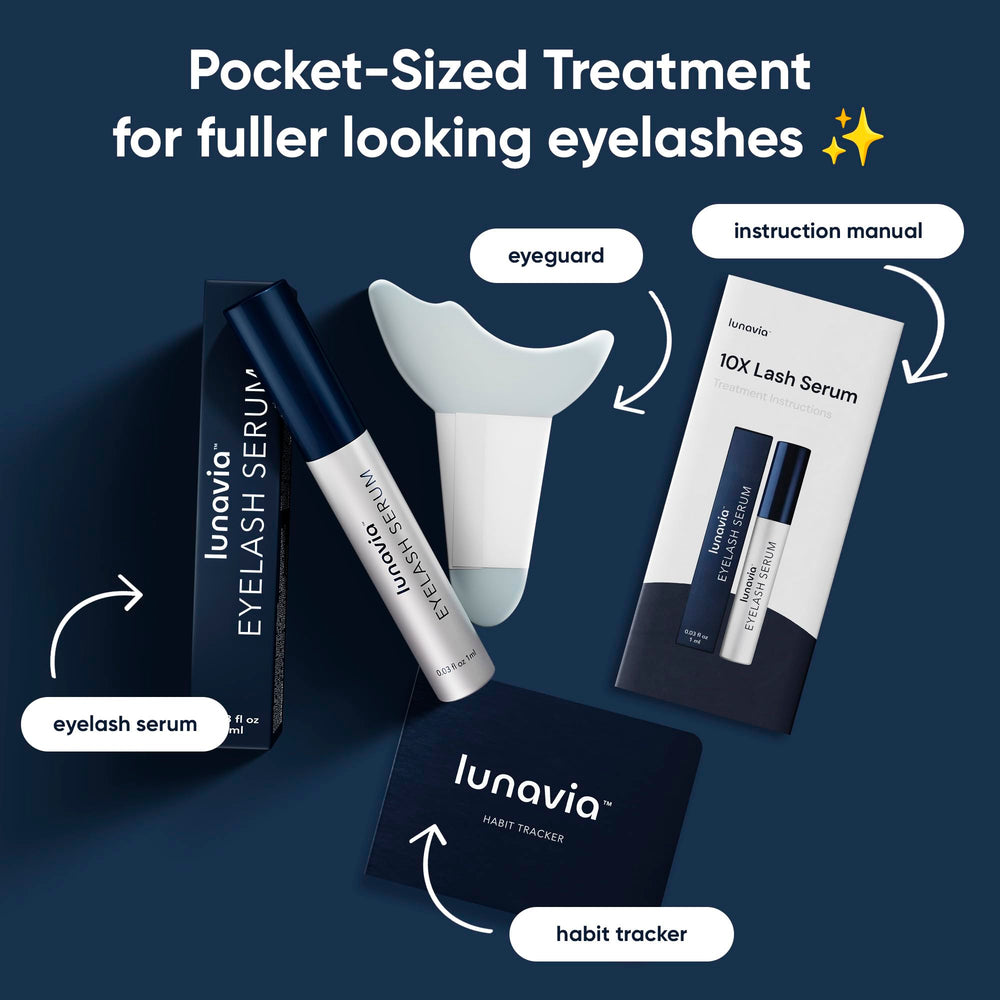 Lunavia Eyelash Serum precision applicator for eyeliner-like lash care.