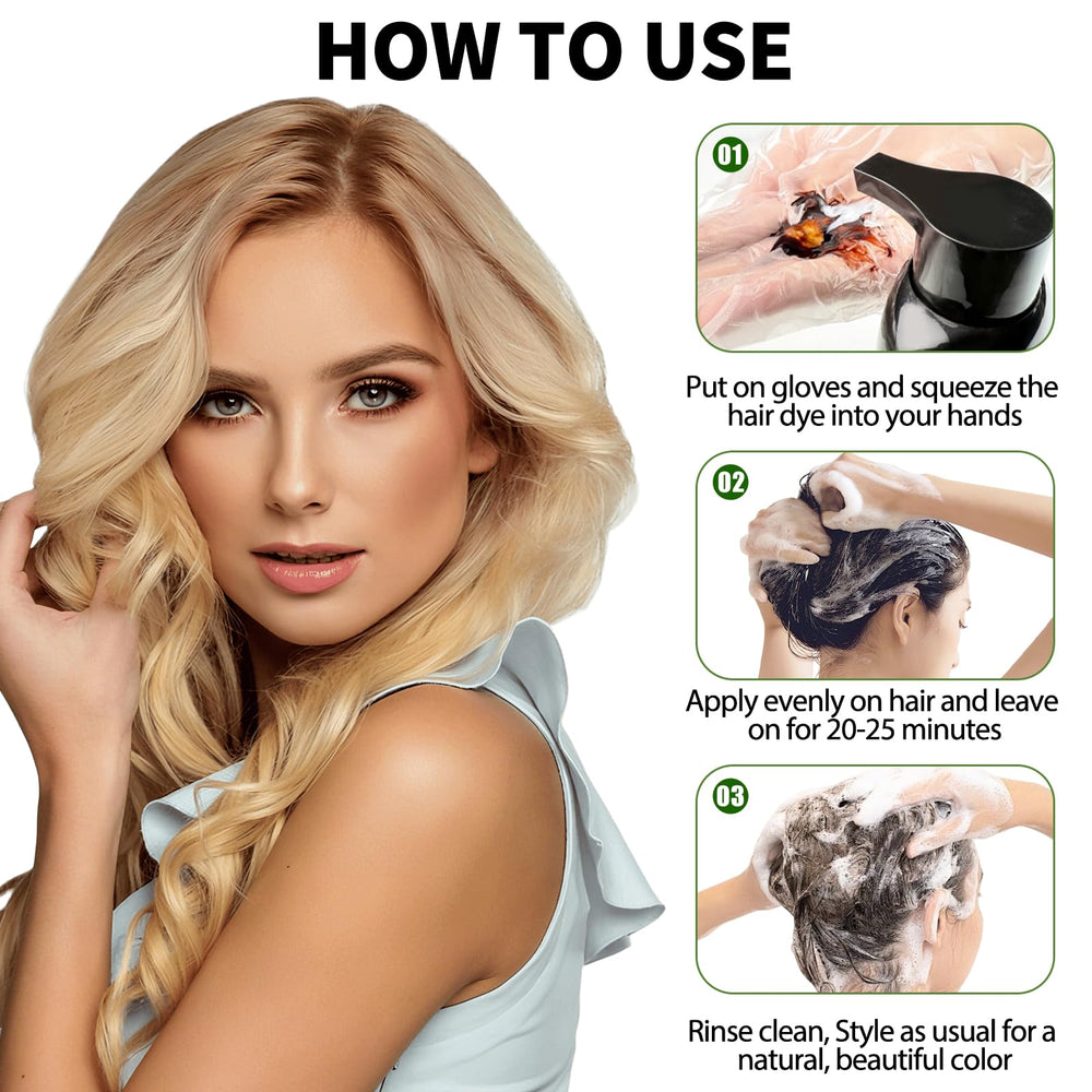 Lunory color result displays light blonde shade after treatment.