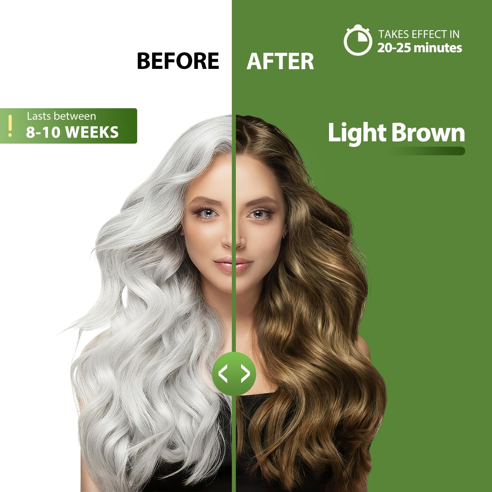 Lunory hair dye shampoo application demonstrates quick, mess-free coloring.