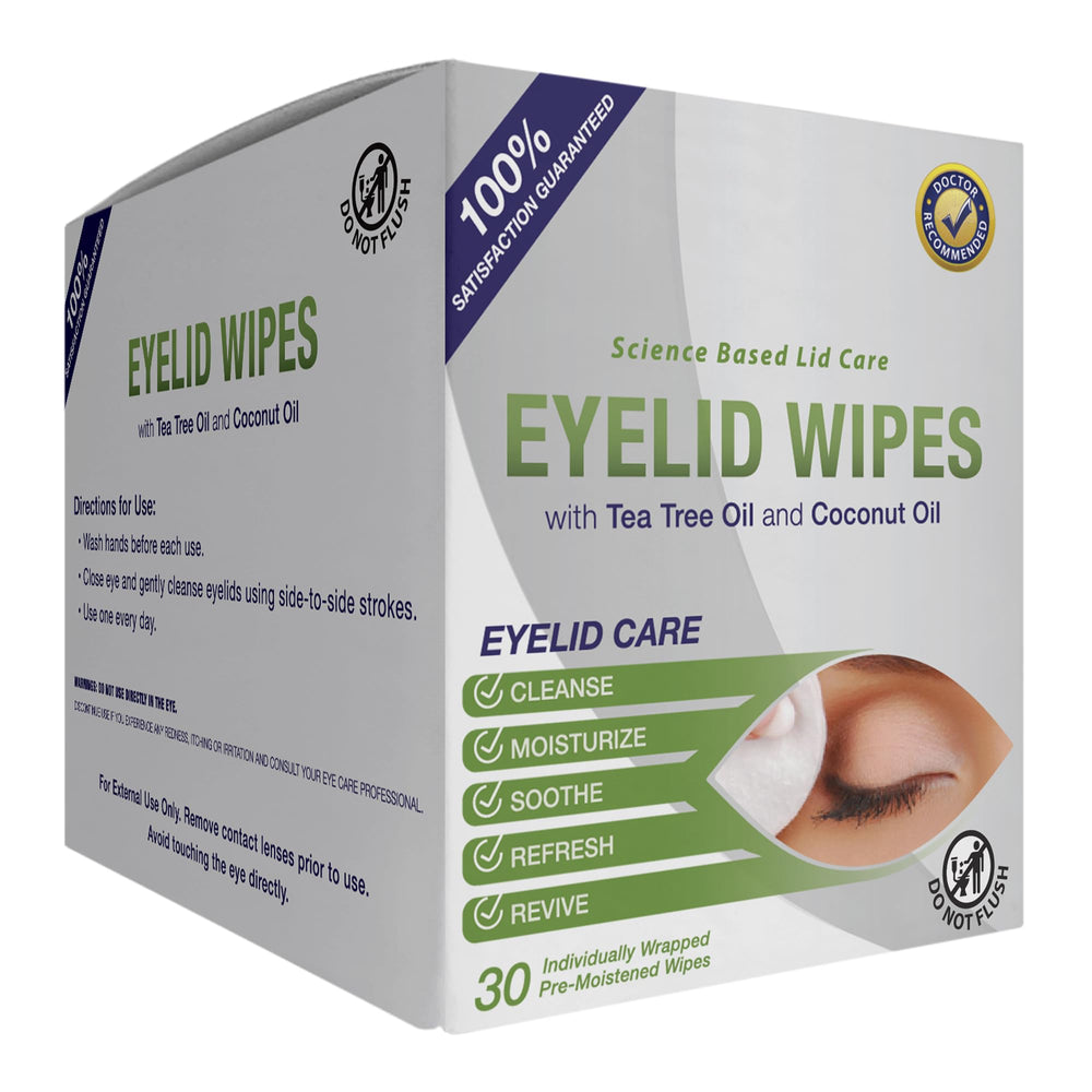 Lunovus eye-cleaner wipes remove debris and oils for refreshed eyes.