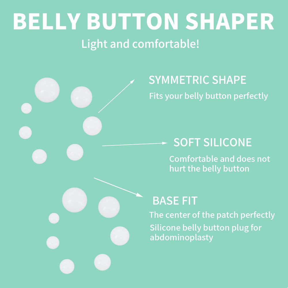 LUODAKA belly button plug showing multi-size range for customized recovery contouring