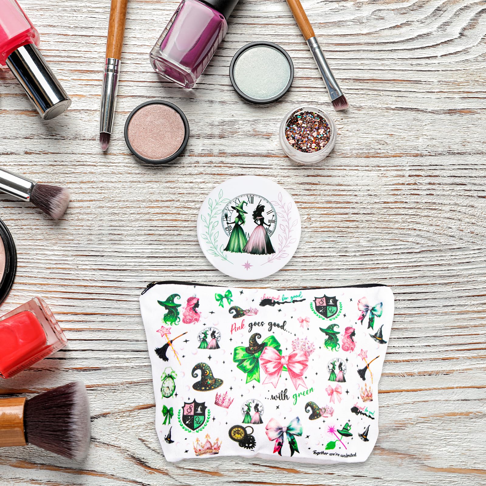 LUOHECAM 2.75-inch round compact mirror for portable quick touch-ups