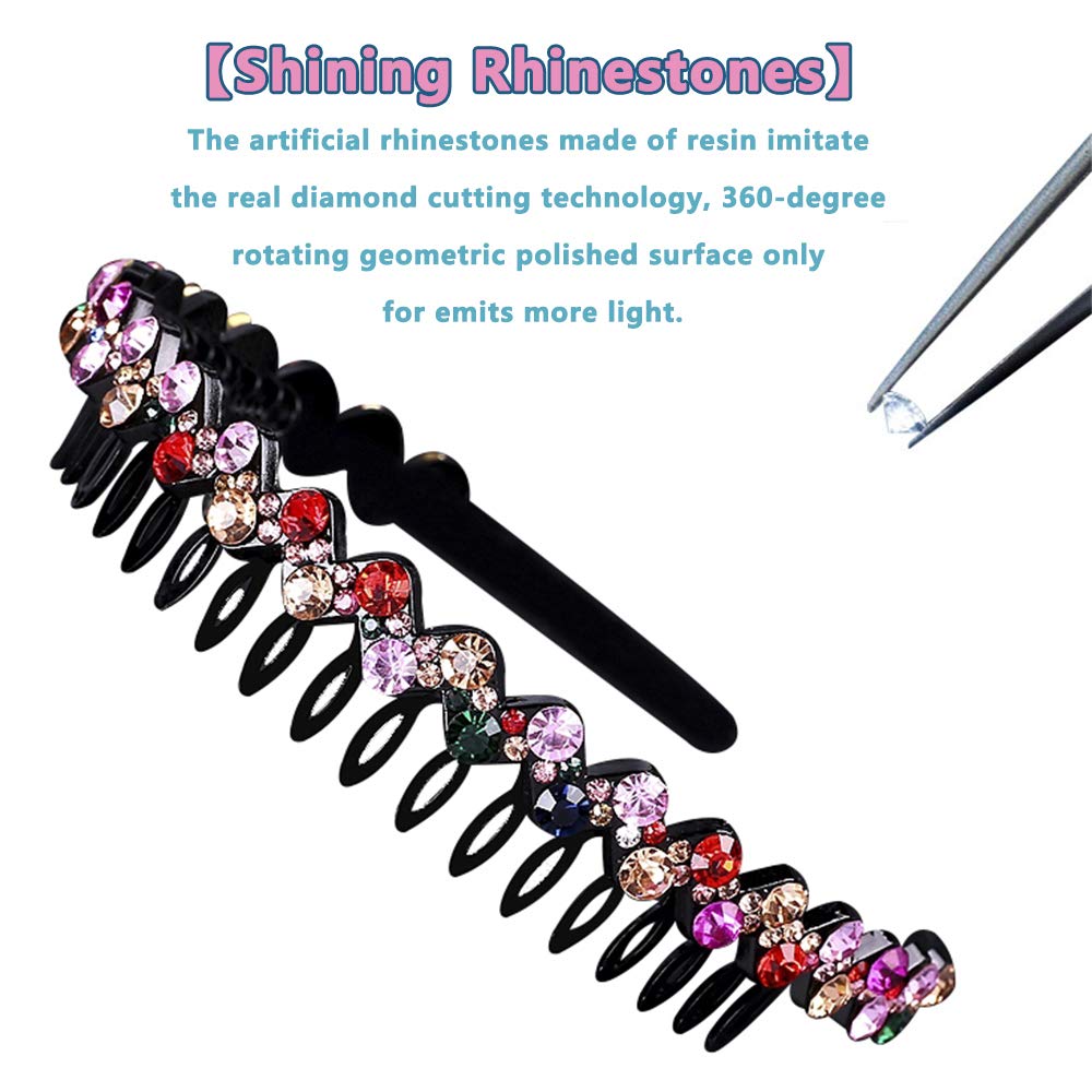 LUOLIPEYA teeth comb pink headband secure daily wear