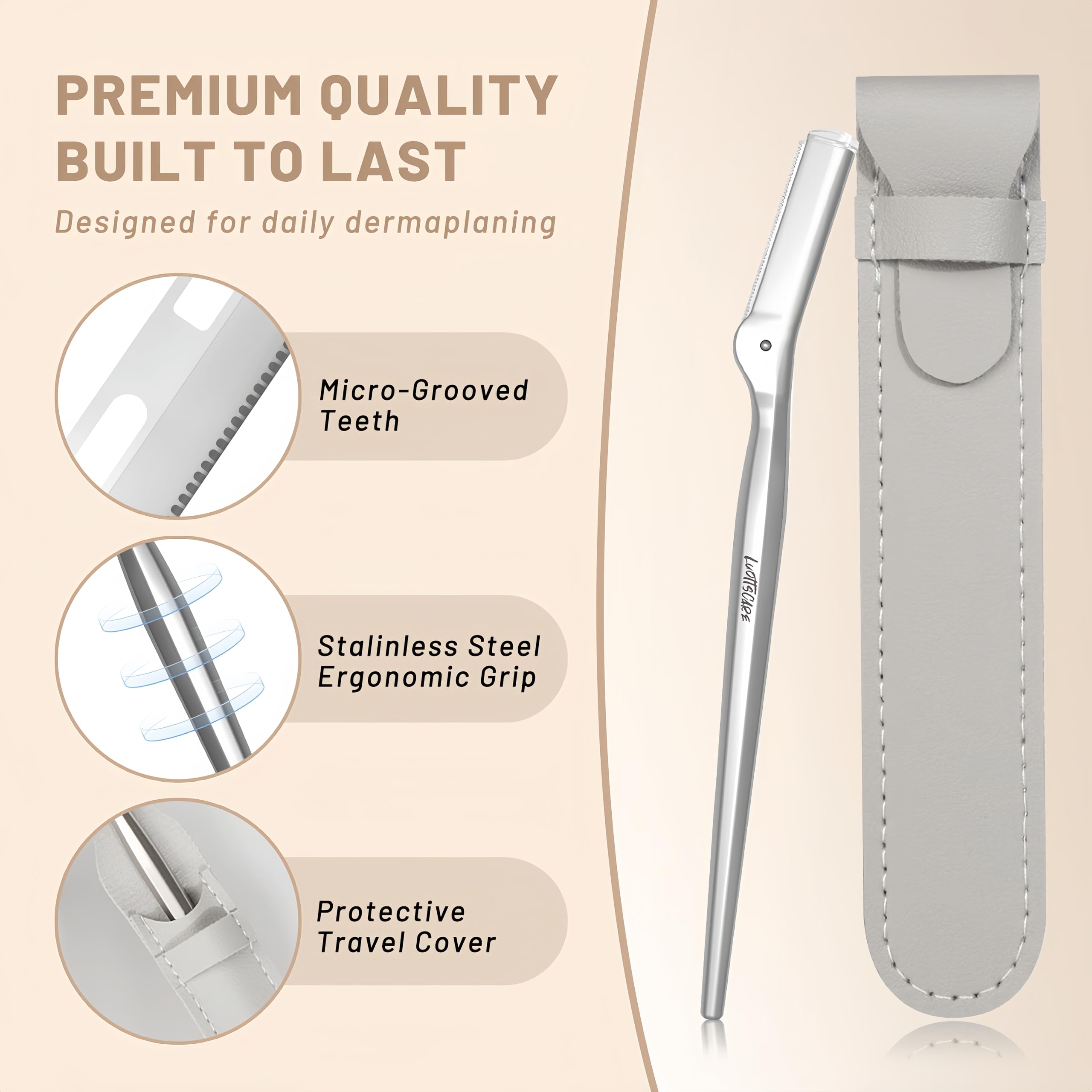 LuottsCare 10 refill blades pack ensures continued sharp grooming sessions.