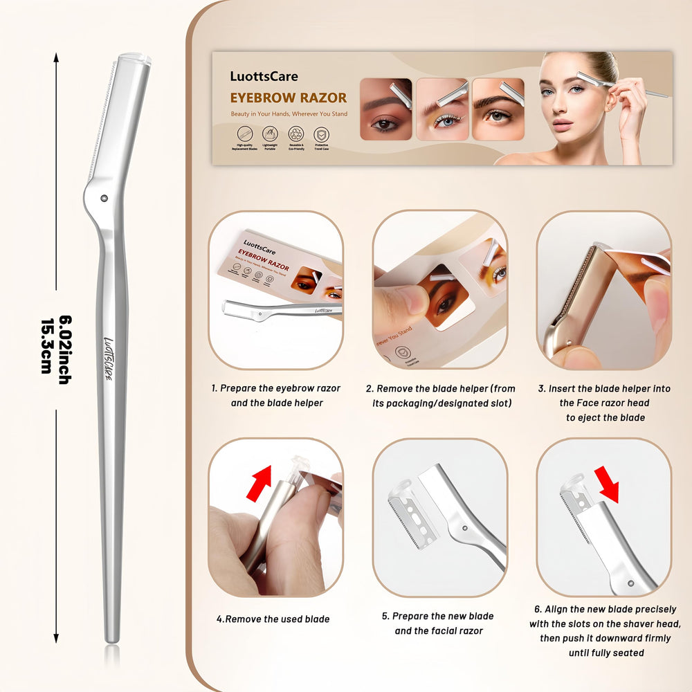 LuottsCare bikini lip cheek razor for versatile body grooming.