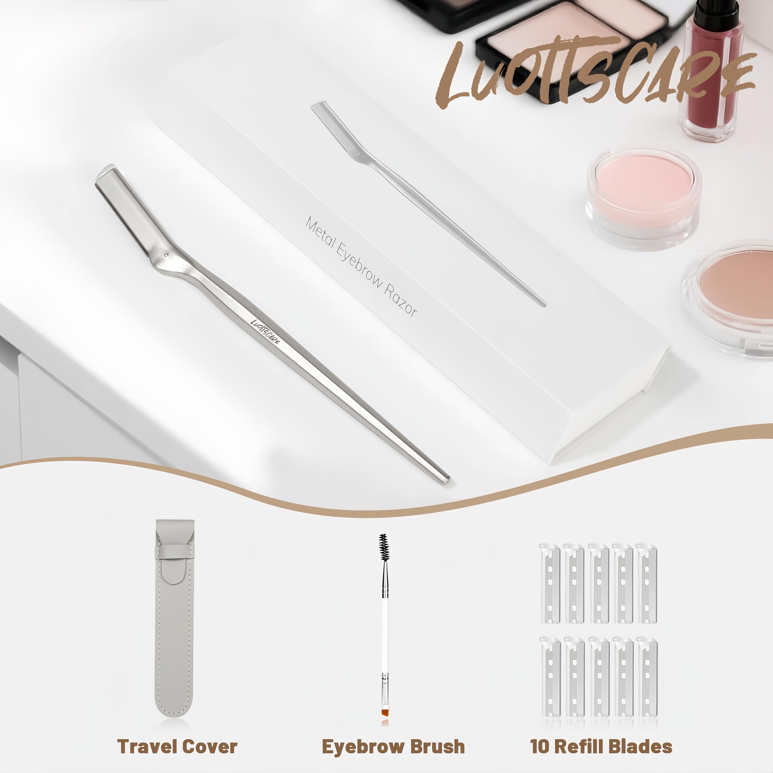 LuottsCare precision face trimmer supports clean facial shaping and light hair removal.