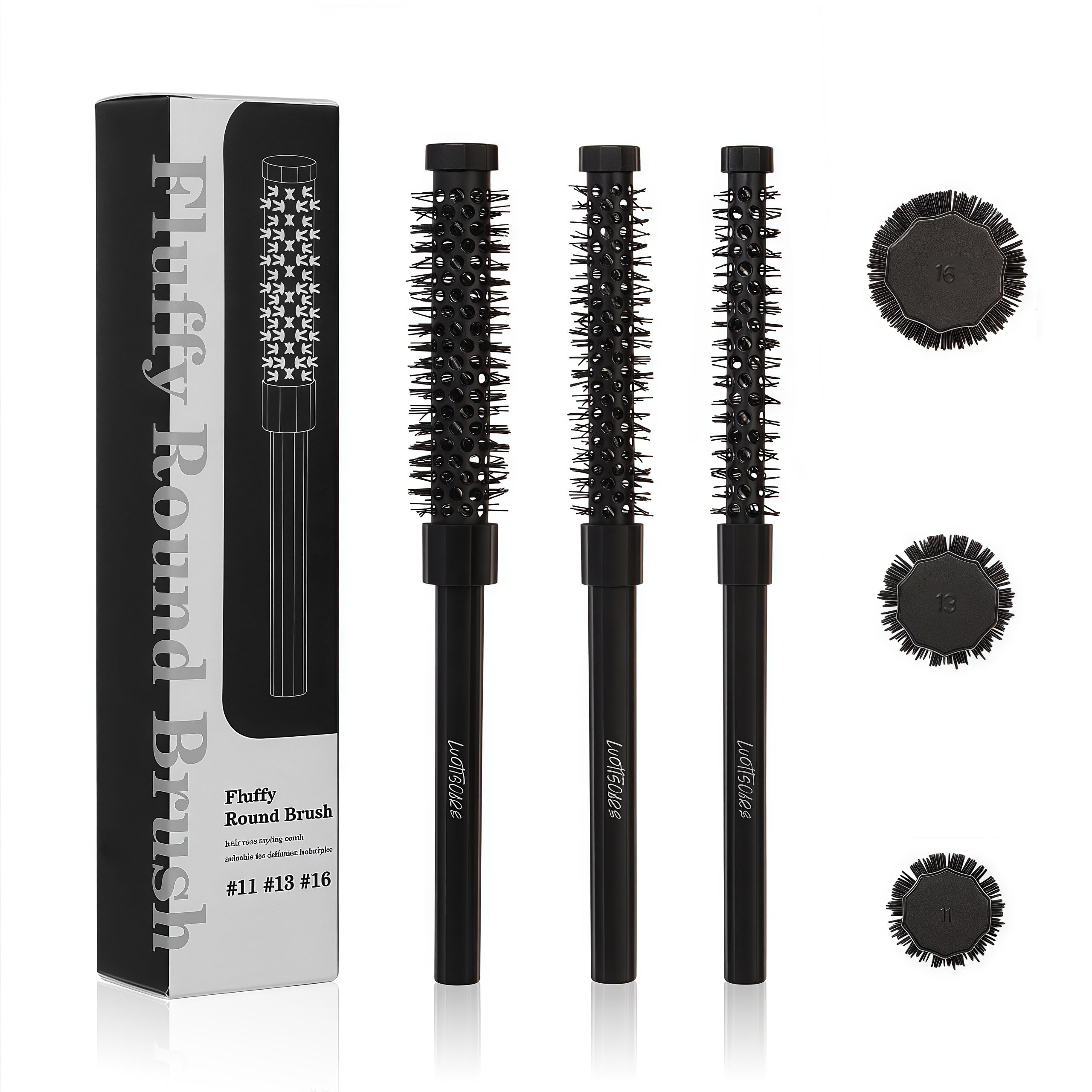 LuottsCare small round brush in action for a fast salon-style blowout with root lift