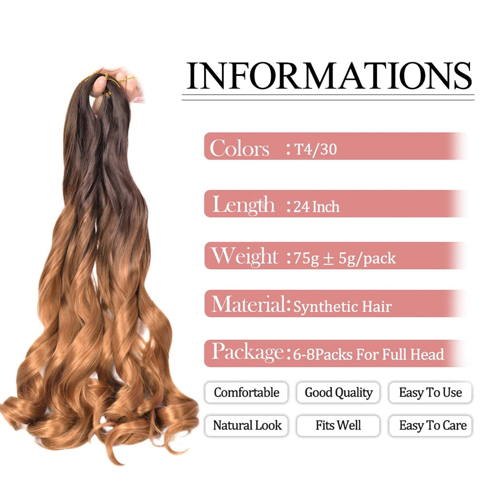 Luoyudu bouncy French curl closeup shows soft, natural-looking texture
