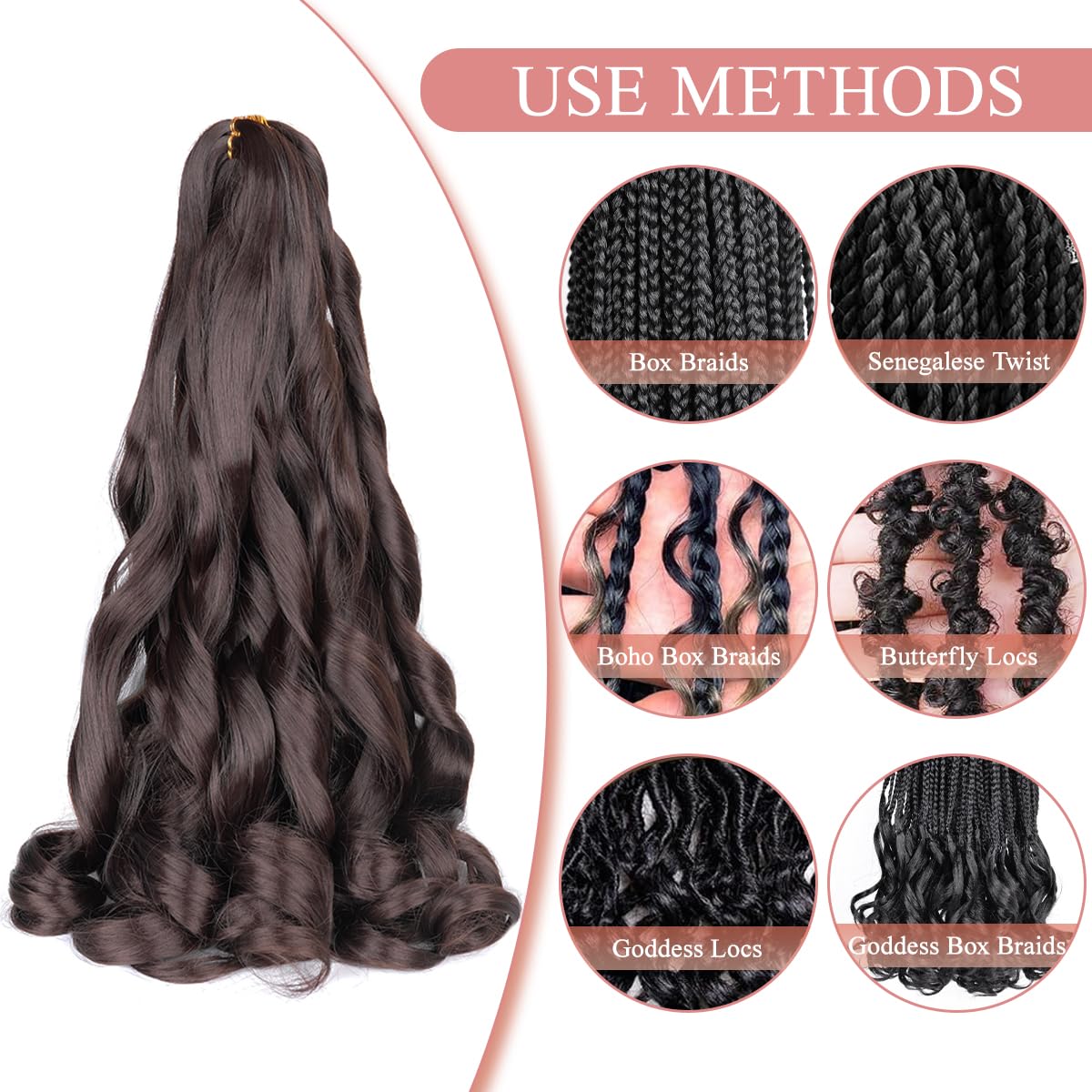 Luoyudu braiding hair soft-silky fiber provides comfortable wear.